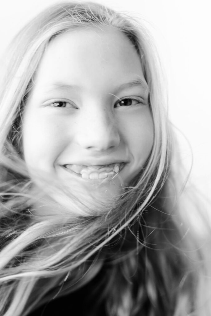 Atlanta Childhood Personalty Portrait in black and white