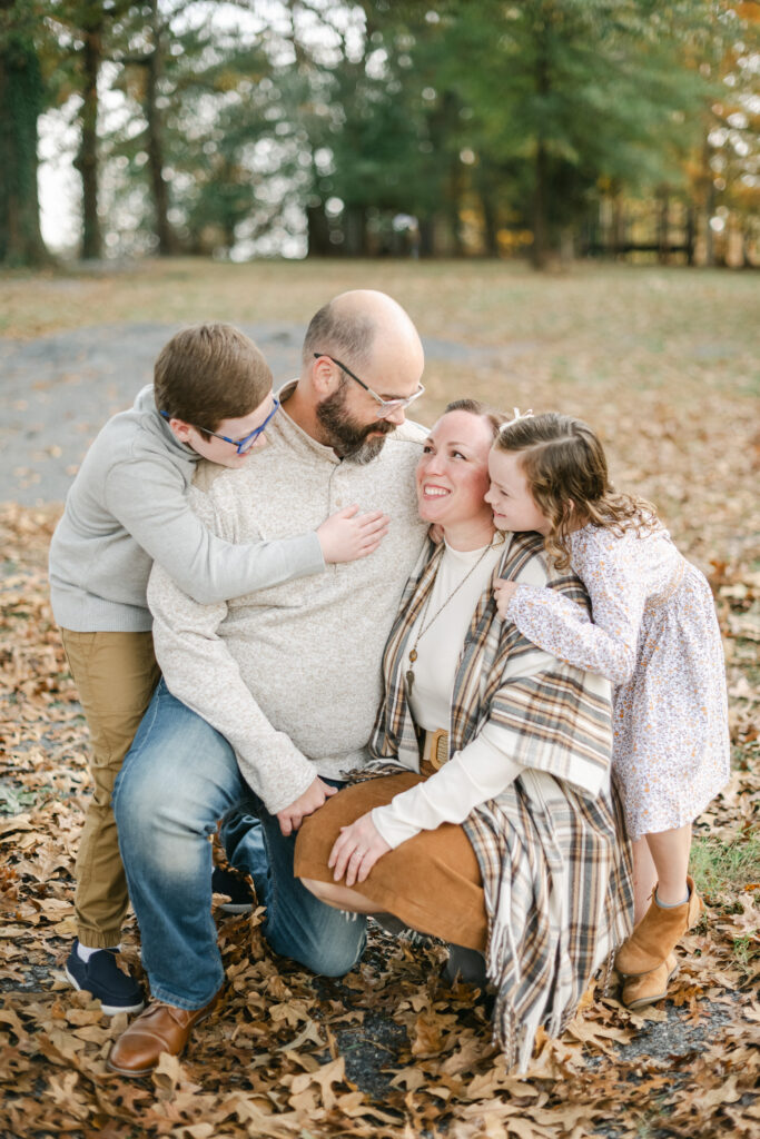 Family photo in fall colors